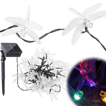 Lampes solaires de jardin libellule 6,5m 30LED multicolores