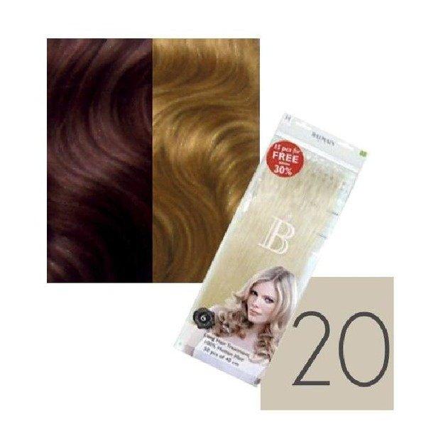 BALMAIN  Value Pack 20 Natural Straight 40cm mittelperlblond 50St.Echth. Fill-in 