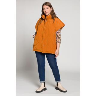 Ulla Popken  Gilet trapuntato e smanicato dal taglio oversize con collo alto e materiali riciclati 