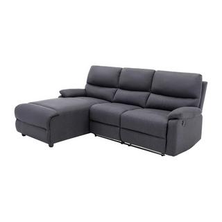 Vente-unique Ecksofa Relaxsofa elektrisch - Stoff - Ecke Links - Anthrazit - LUNANO  