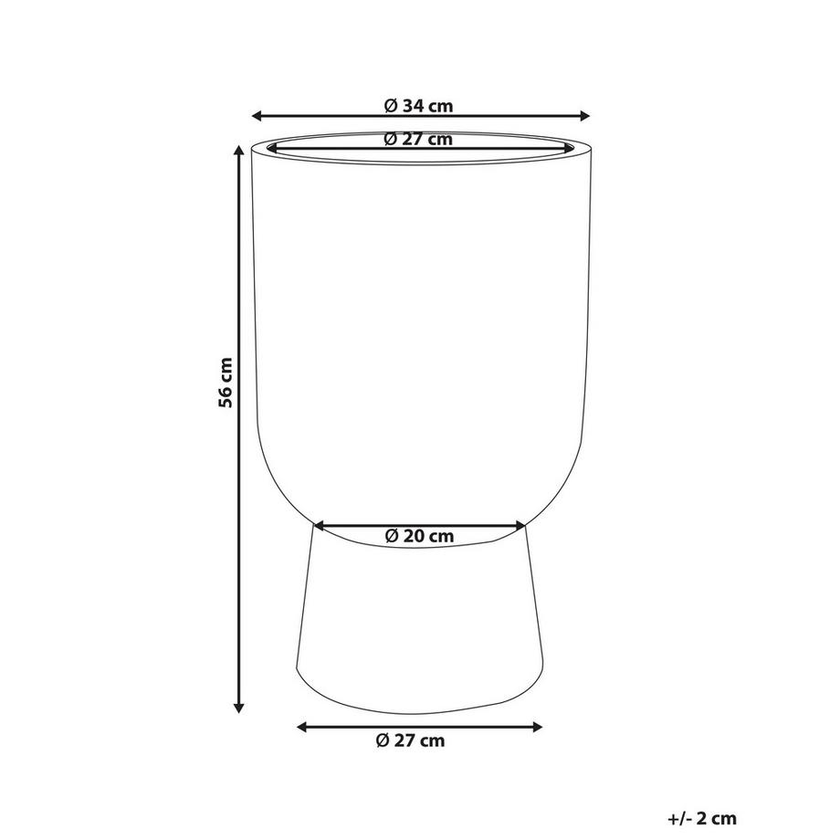 Beliani Vaso per piante en Fibra d'argilla Classico TAXODIUM  