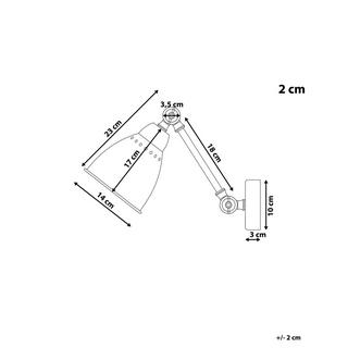 Beliani Set mit 2 Lampen aus Metall Modern MISSISSIPPI  