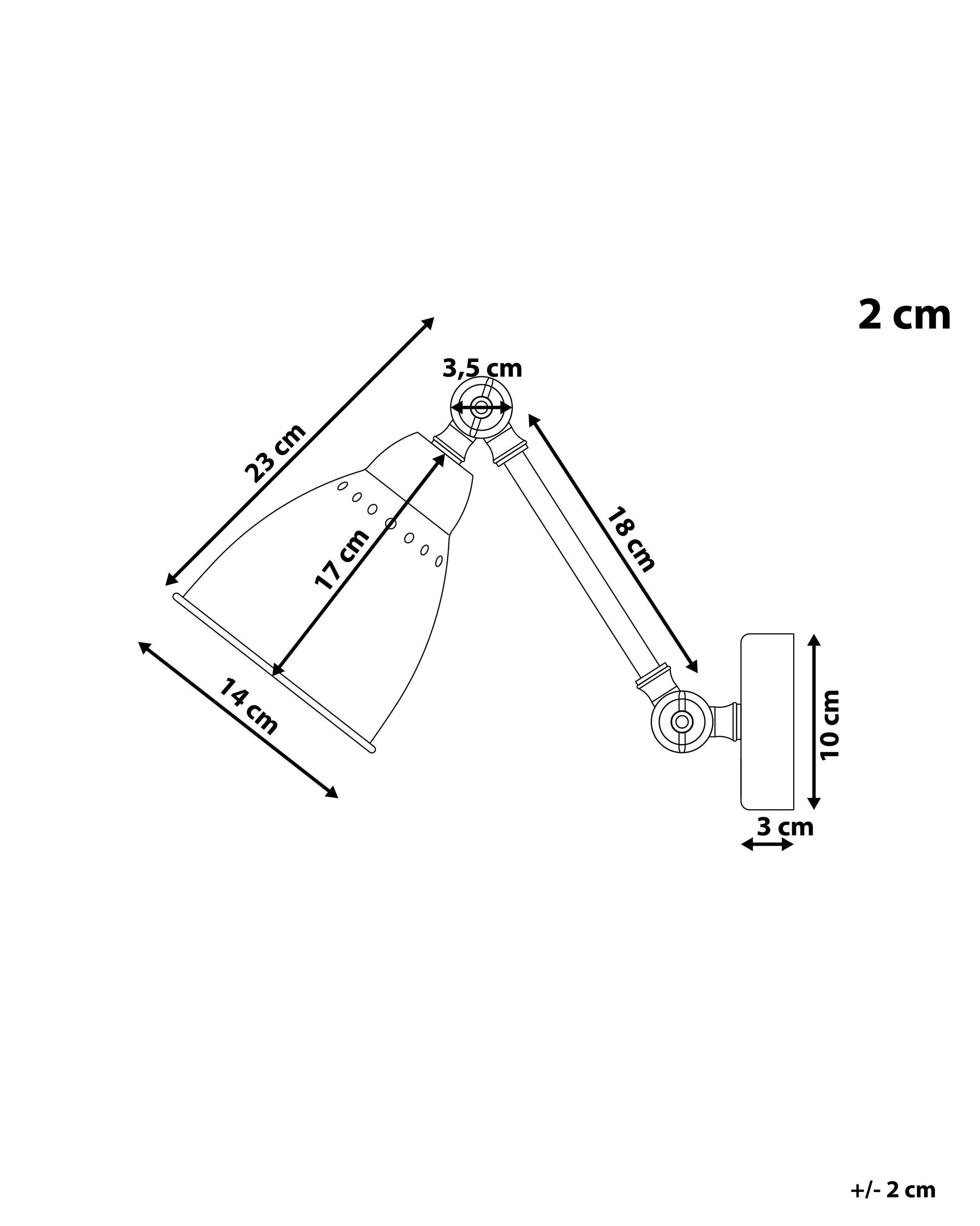 Beliani Set mit 2 Lampen aus Metall Modern MISSISSIPPI  