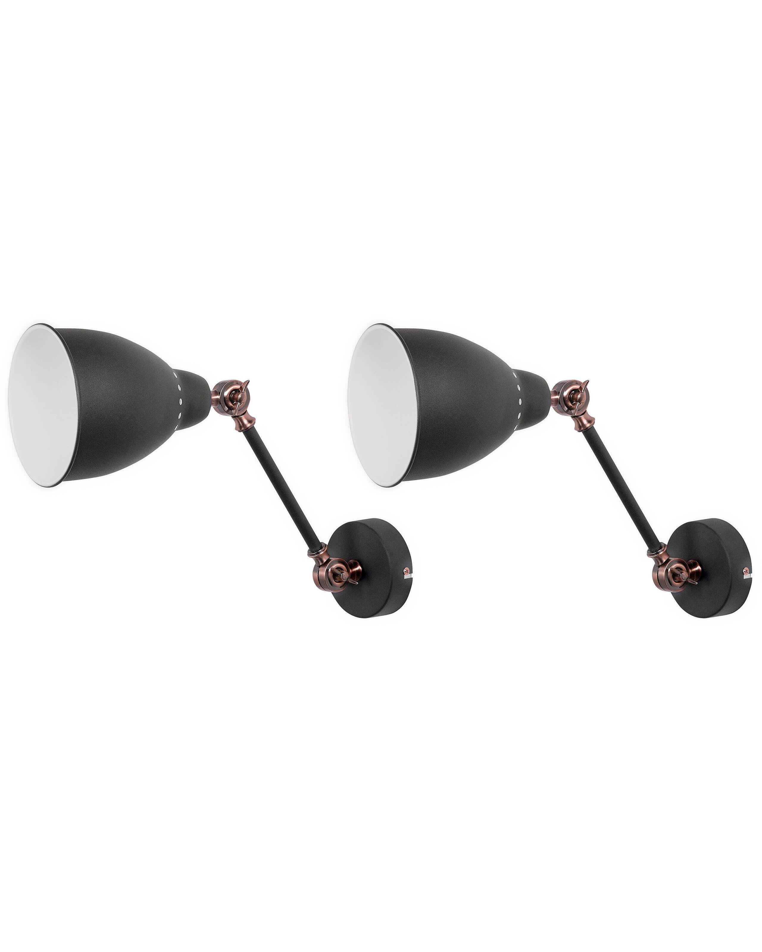 Beliani Set mit 2 Lampen aus Metall Modern MISSISSIPPI  