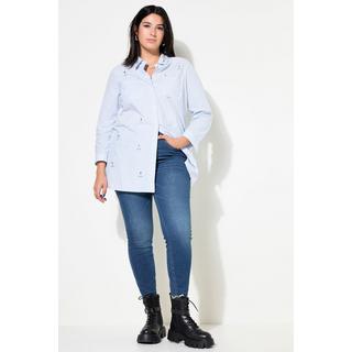 Studio Untold  Skinny jeans con orlo tagliato, cinque tasche e cintura elastica 