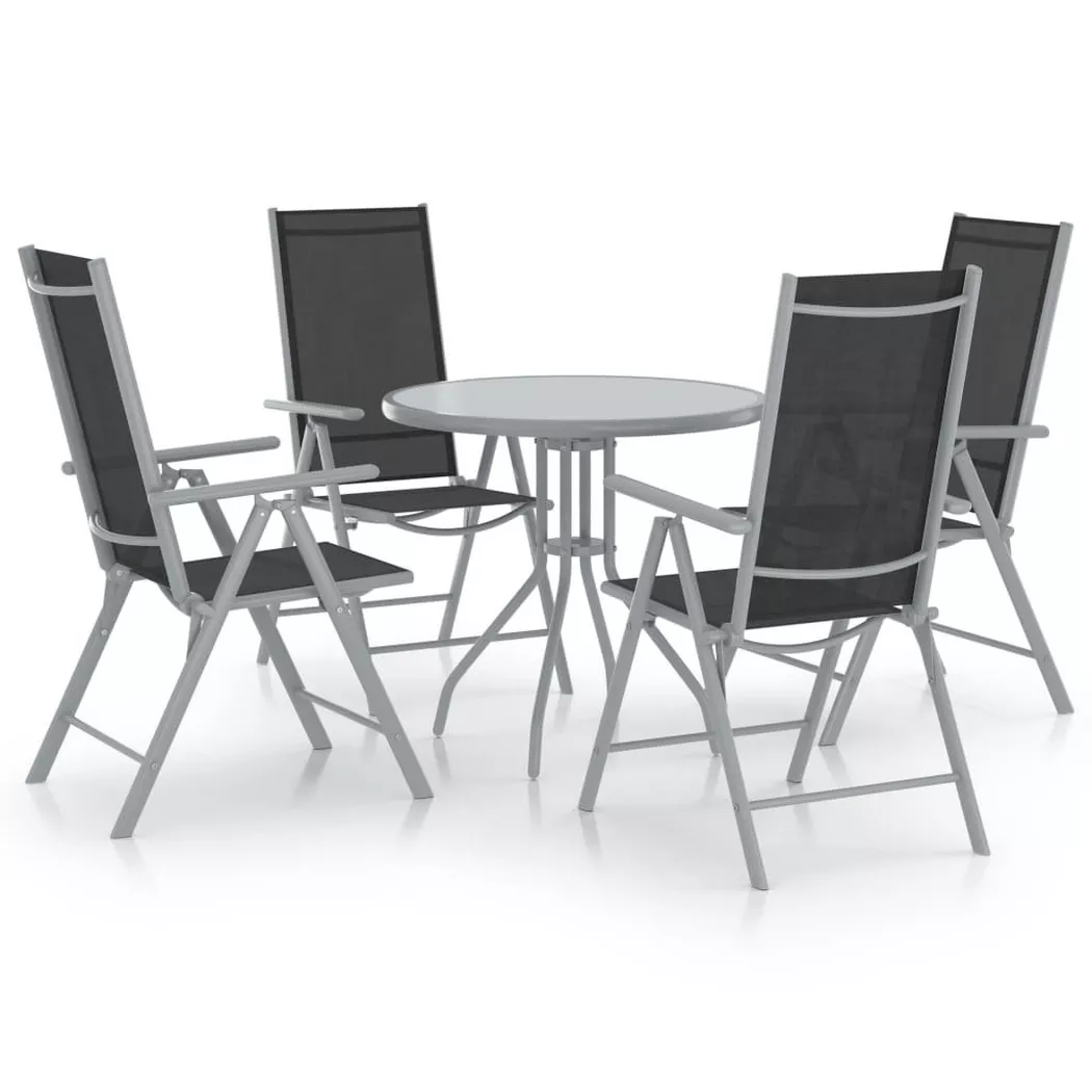 VidaXL - Garten-essgruppe aluminium, One Size, Silber