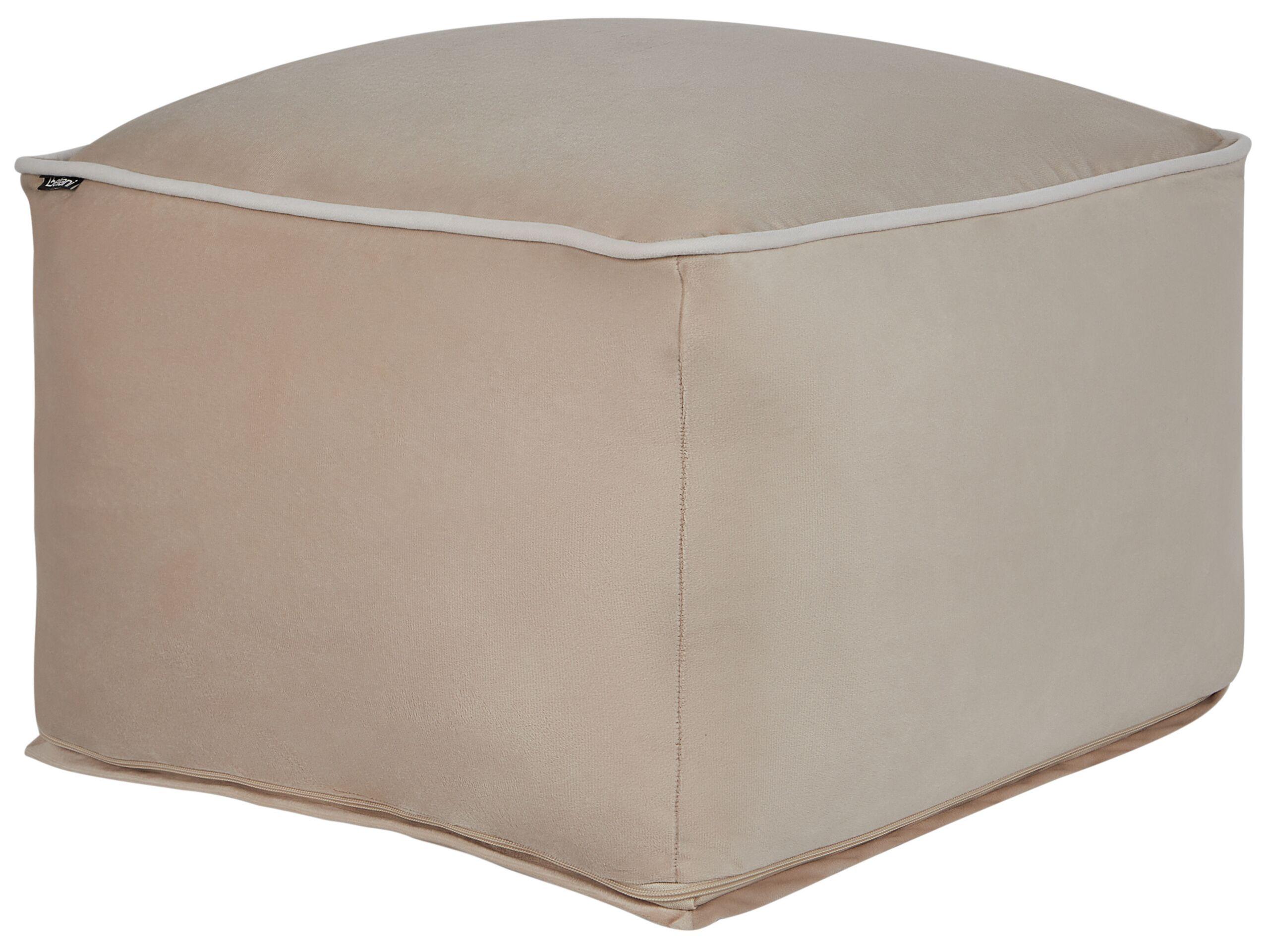 Beliani Pouf en Velours Traditionnel DAREYN  