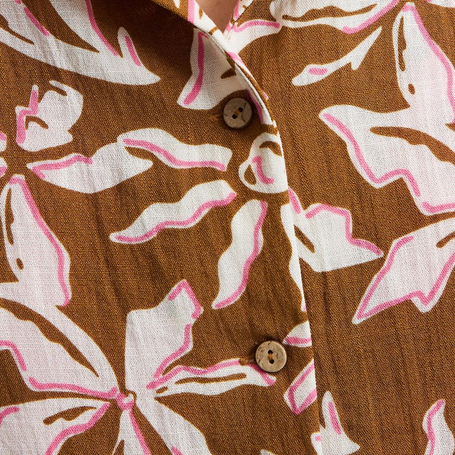La Redoute Collections Kurzärmelige Bluse mit Blumenmuster  
