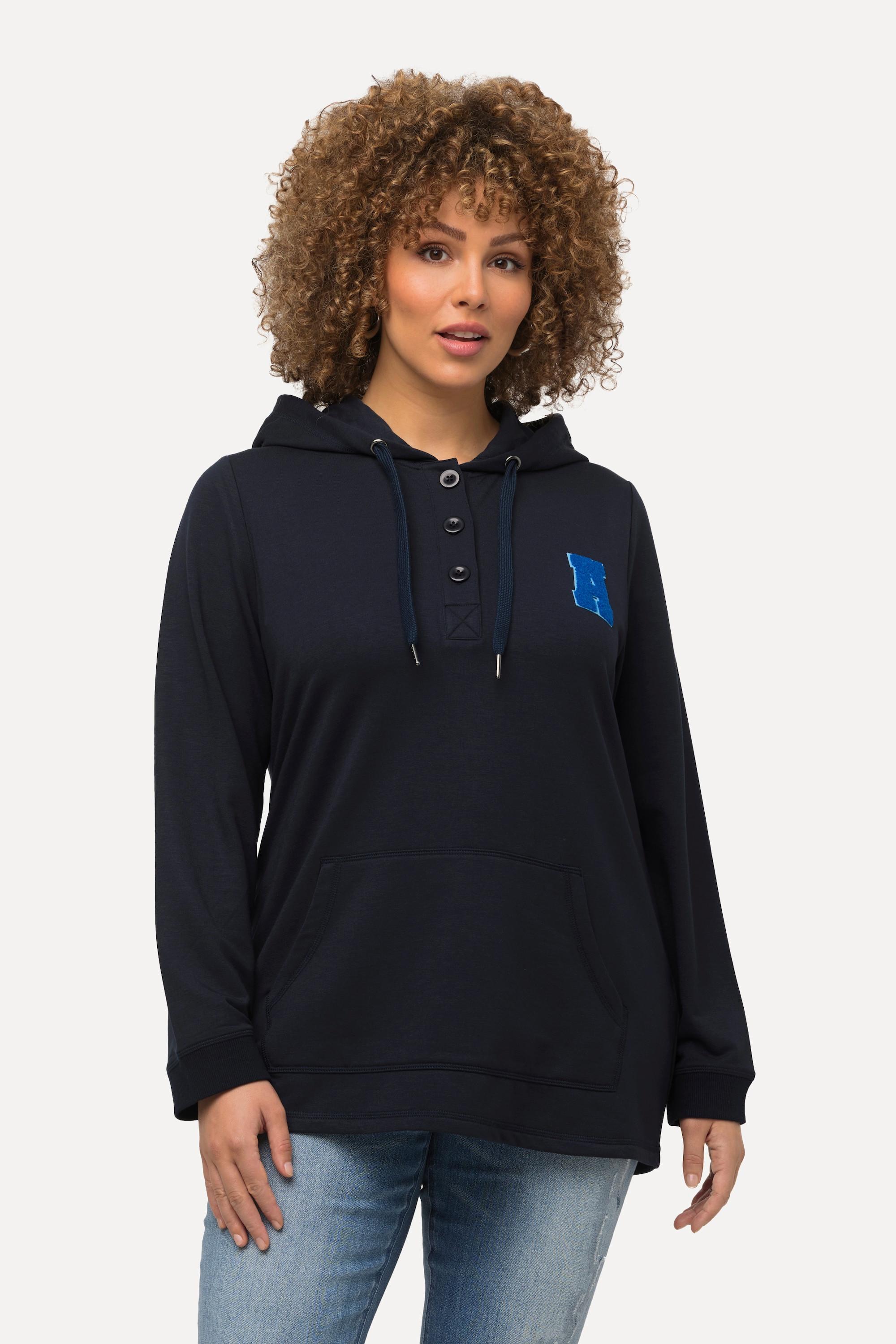 Ulla Popken  Hoodie, Kängurutasche, Langarm, Kapuzenshirt 