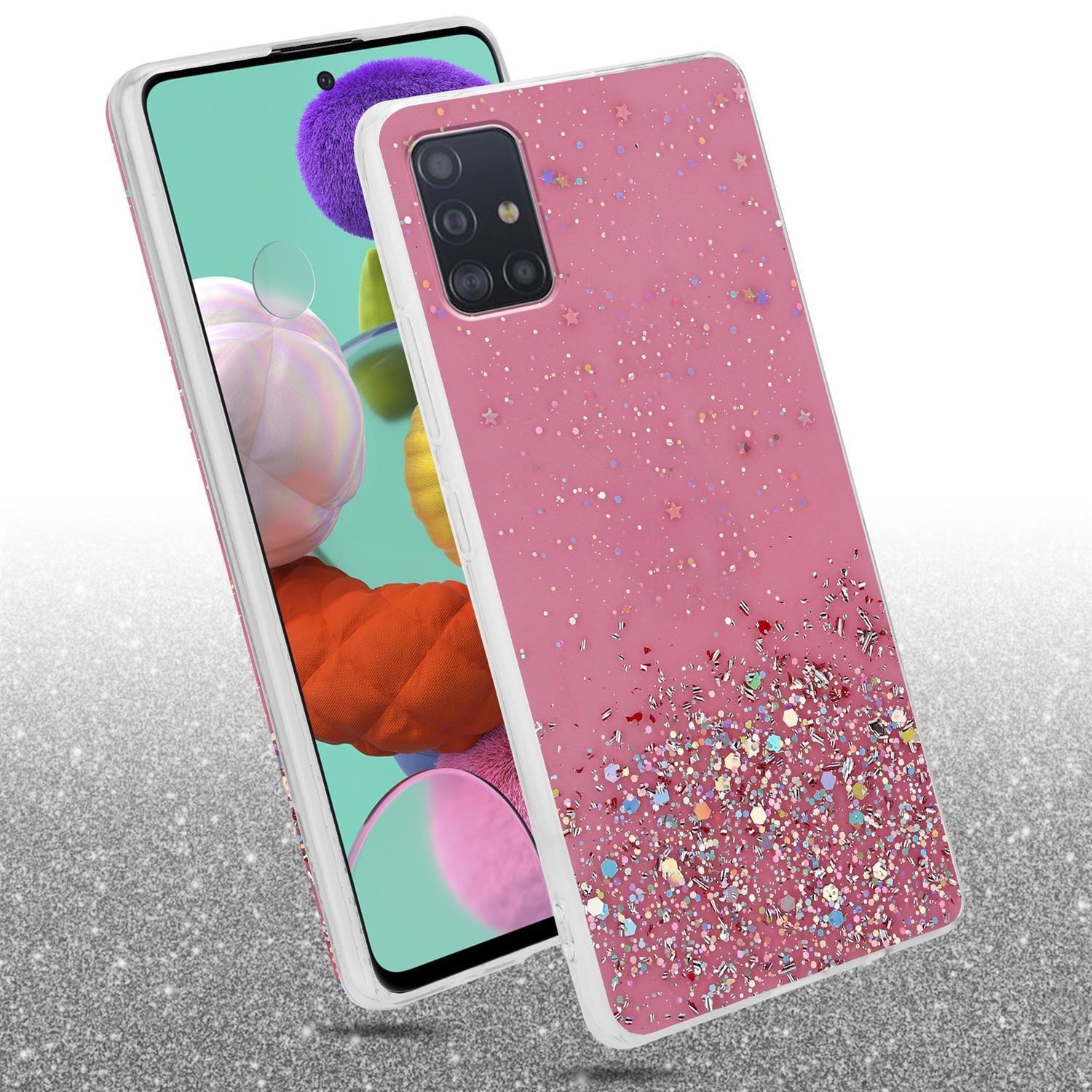 Cadorabo  Hülle für Samsung Galaxy A51 5G TPU Silikon mit funkelnden Glitter 