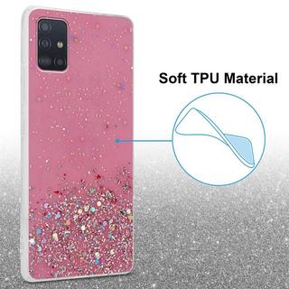 Cadorabo  Hülle für Samsung Galaxy A51 5G TPU Silikon mit funkelnden Glitter 