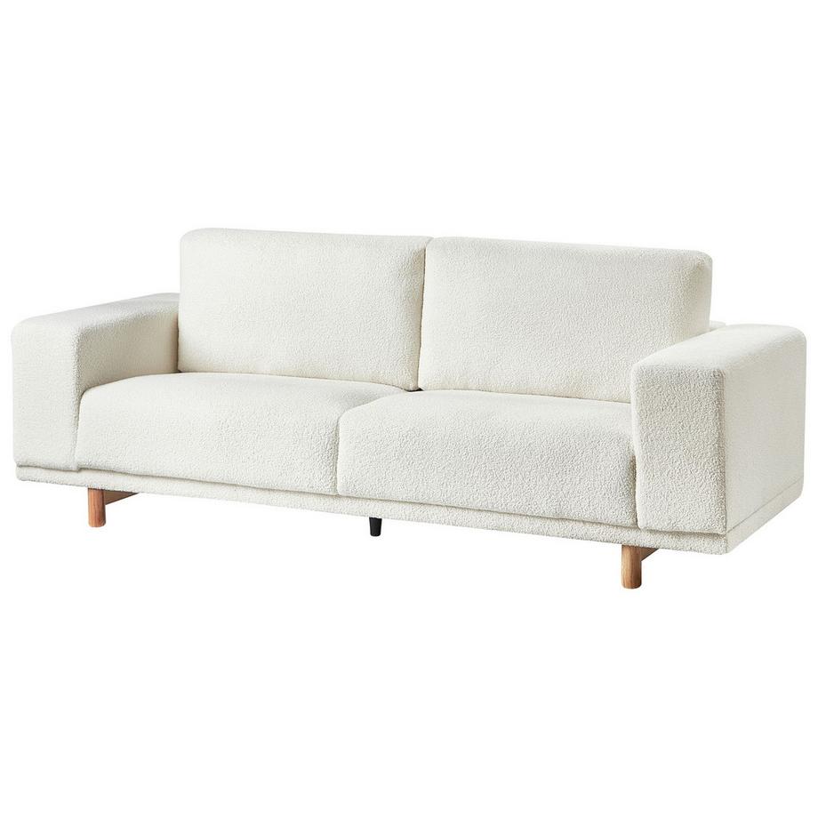 Beliani Canapé 3 places en Bouclé Rétro NIVALA  