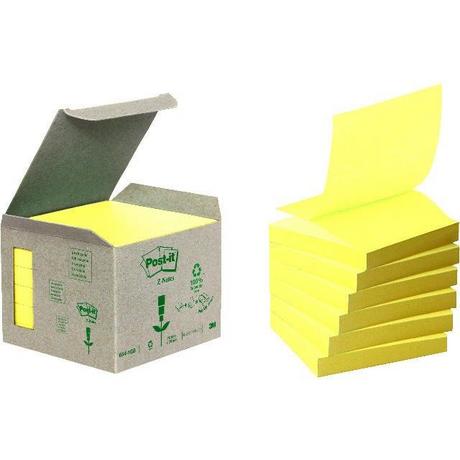 Post it POST-IT Recycling Z-Notes 76x76mm R330-1B pastellgelb 6 Stück  