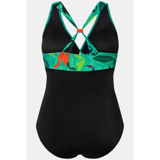 Ulla Popken  Maillot de bain aspect dos du, nœuds et bonnets souples 