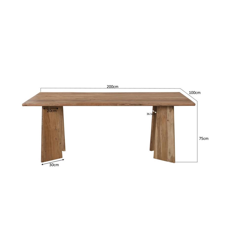 mutoni Esstisch Livelyn natur 200x100  