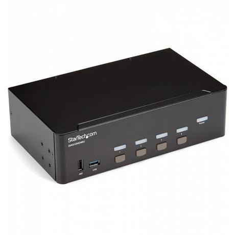 STARTECH.COM  Switch KVM double affichage HDMI 4K 30 Hz à 4 ports avec hub USB intégré 