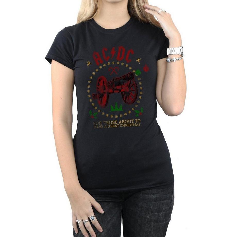 AC/DC ACDC For Those About To Have A Great Christmas T-Shirt  