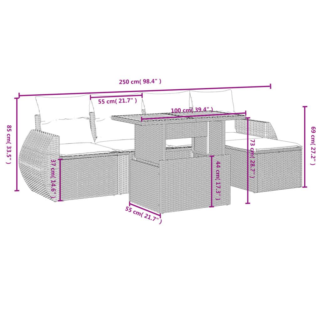 VidaXL Garten sofagarnitur poly-rattan  