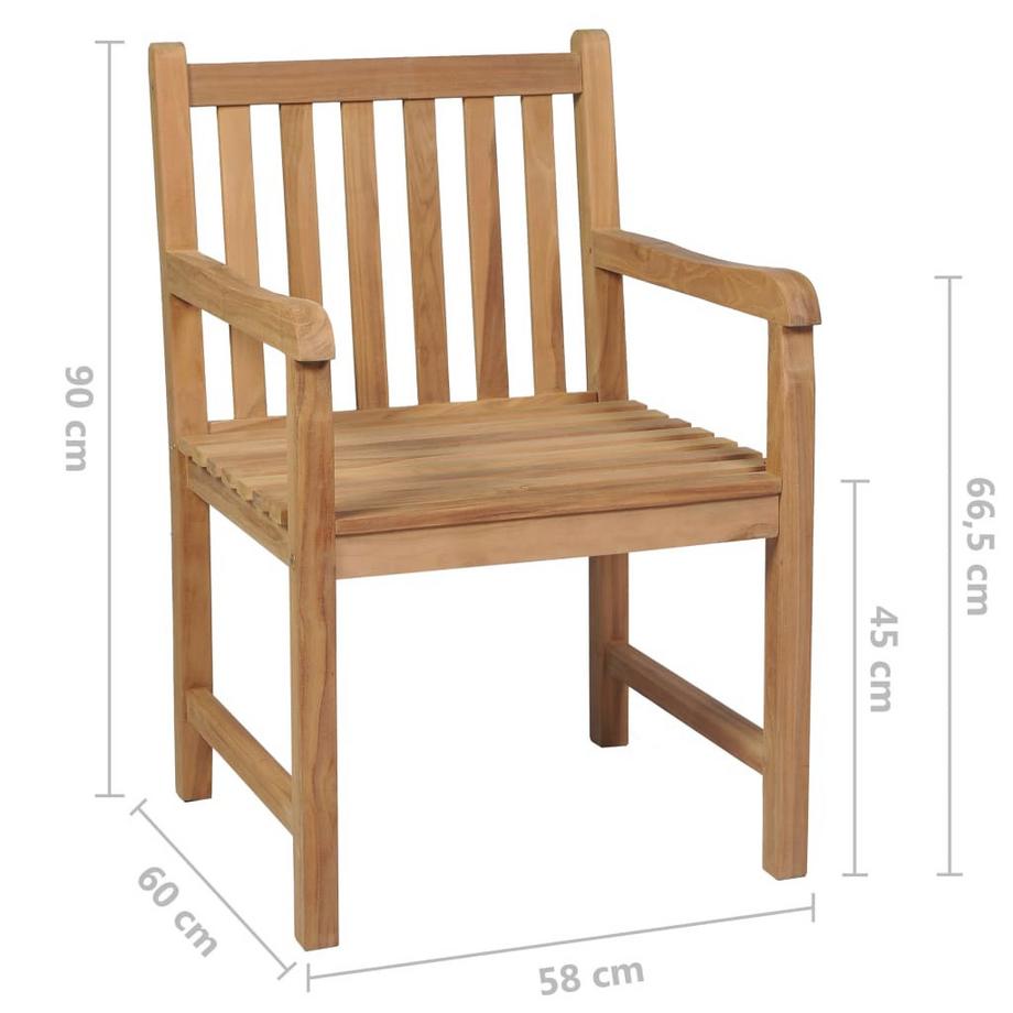 VidaXL Gartenstuhl teak  