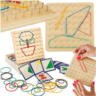 Pricenet  Geoboard puzzle in legno geoplan che crea forme con elastici 