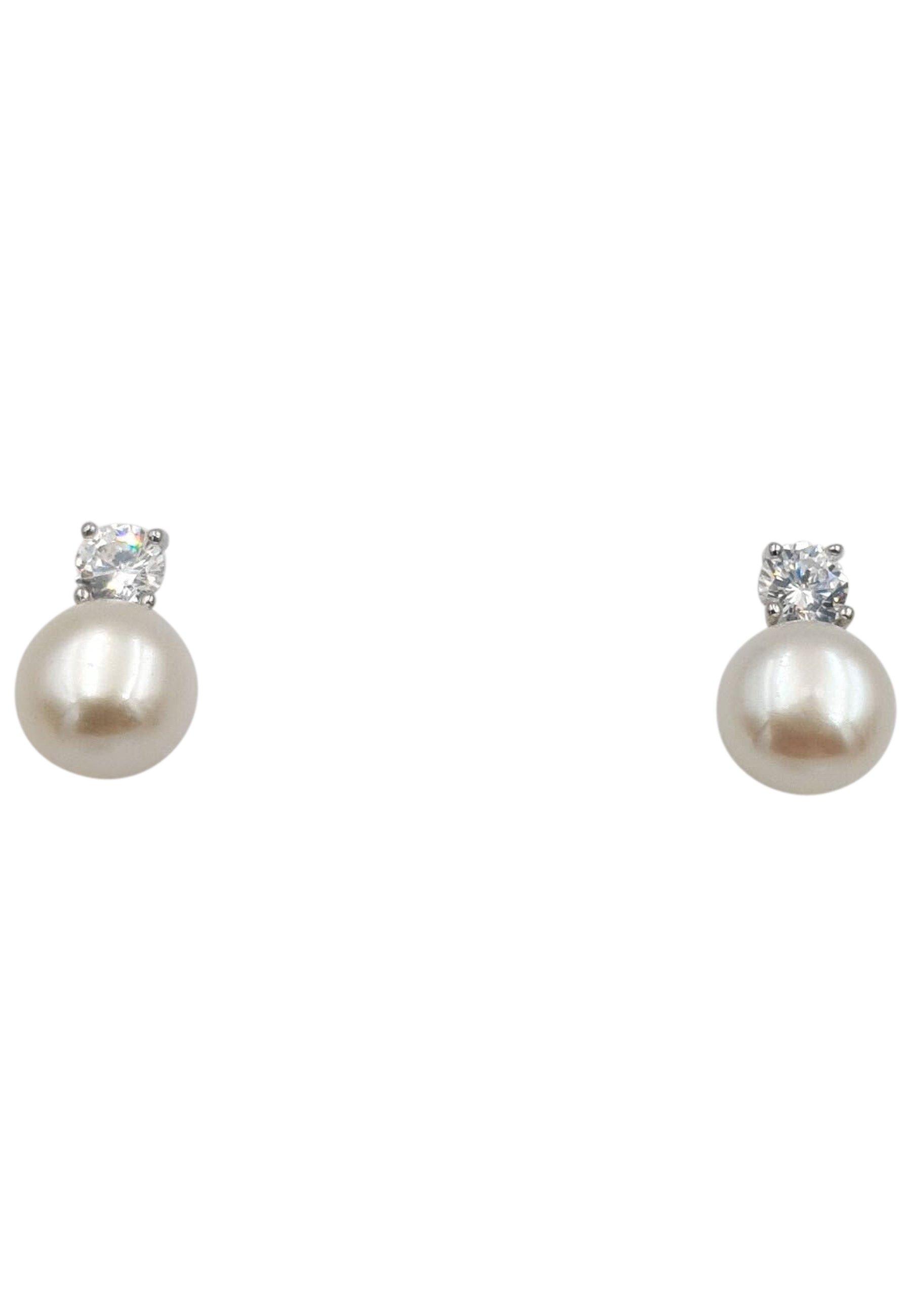 HEBE JEWELS  Clous d'oreilles en perles avec zirconium 