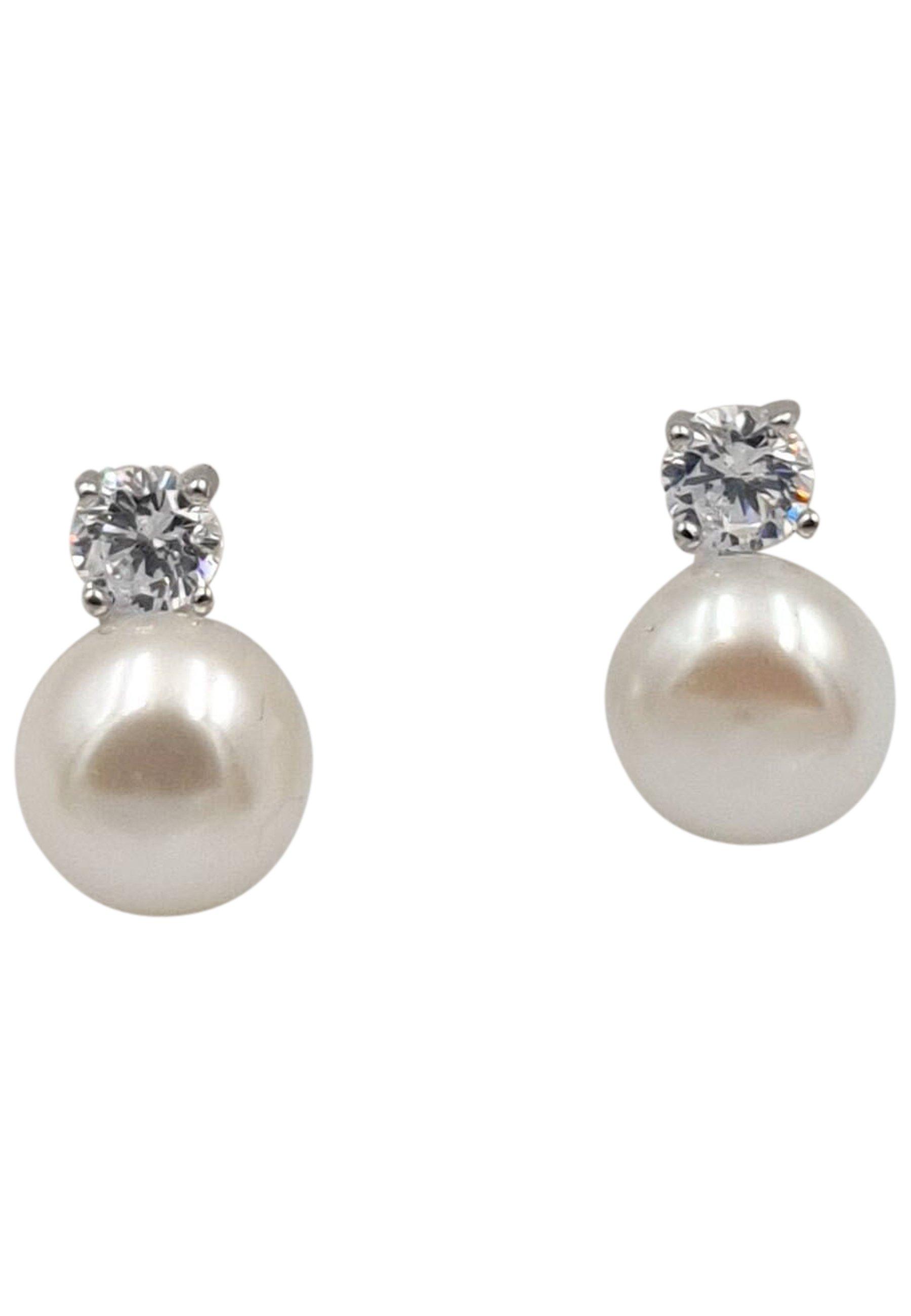 HEBE JEWELS  Clous d'oreilles en perles avec zirconium 