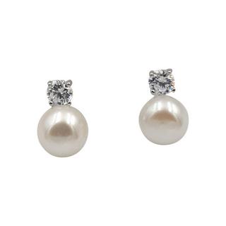 HEBE JEWELS  Clous d'oreilles en perles avec zirconium 