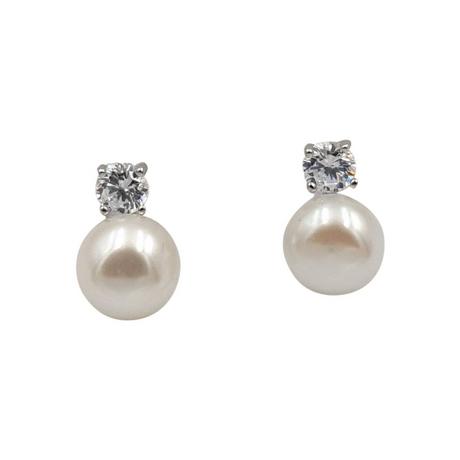 HEBE JEWELS  Clous d'oreilles en perles avec zirconium 