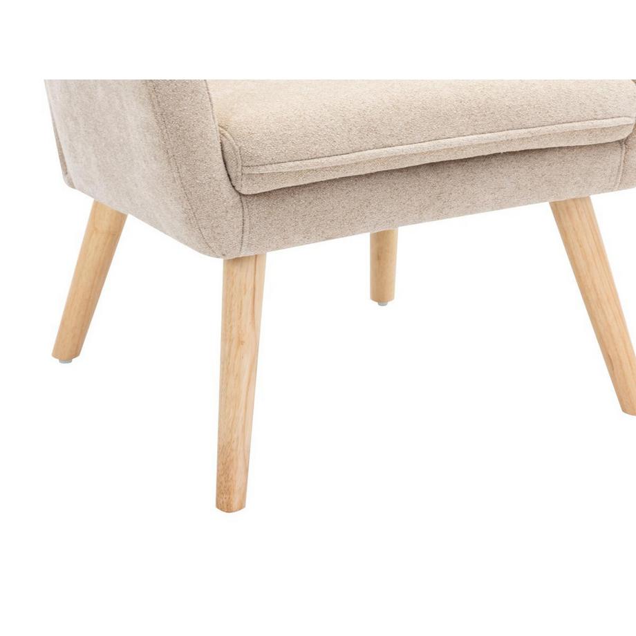 Vente-unique Fauteuil en tissu beige SERINO  