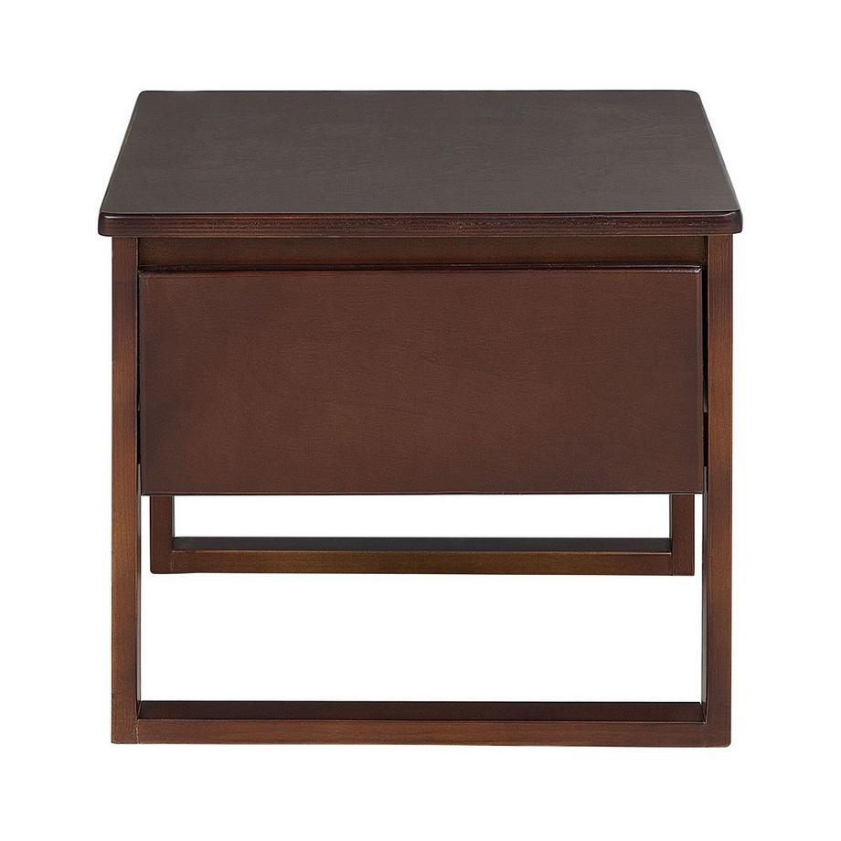 Beliani Nachttisch mit 1 Schublade aus Kiefernholz Rustikal GIULIA  