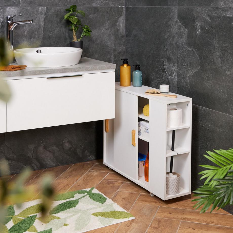 Northix Nischenschrank mit Rollen  