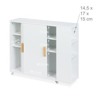 Northix Nischenschrank mit Rollen  