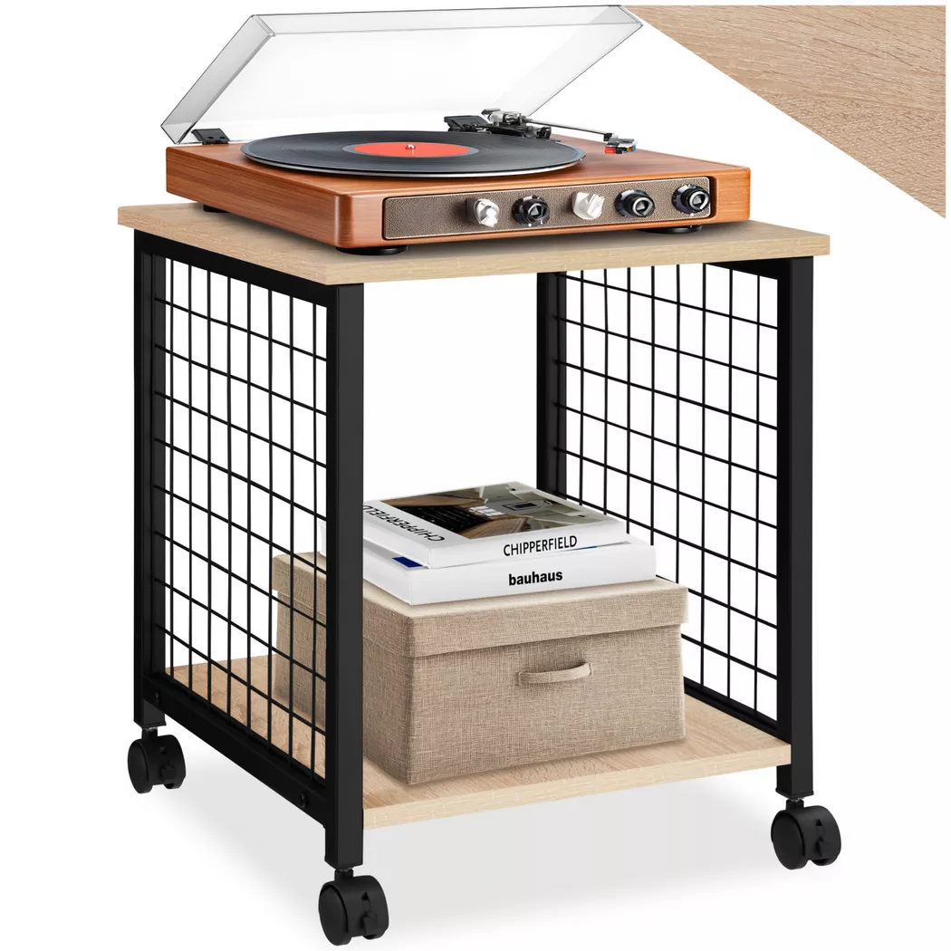 tectake Bedside Table Gary in Light Oak