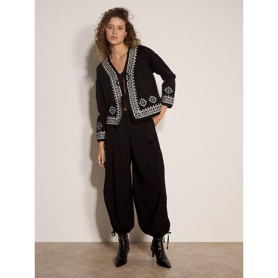 Pantalon bouffant à jambes larges