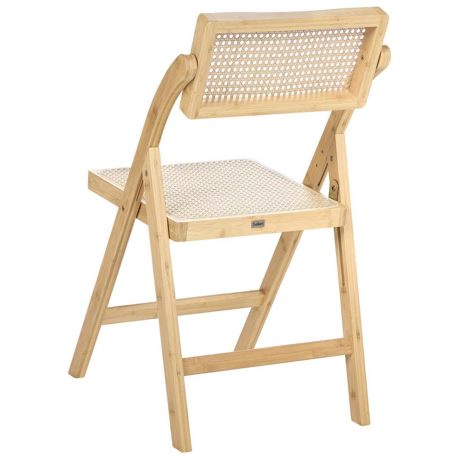 Beliani Esszimmerstuhl 2er Set aus Bambus Boho MODANE  