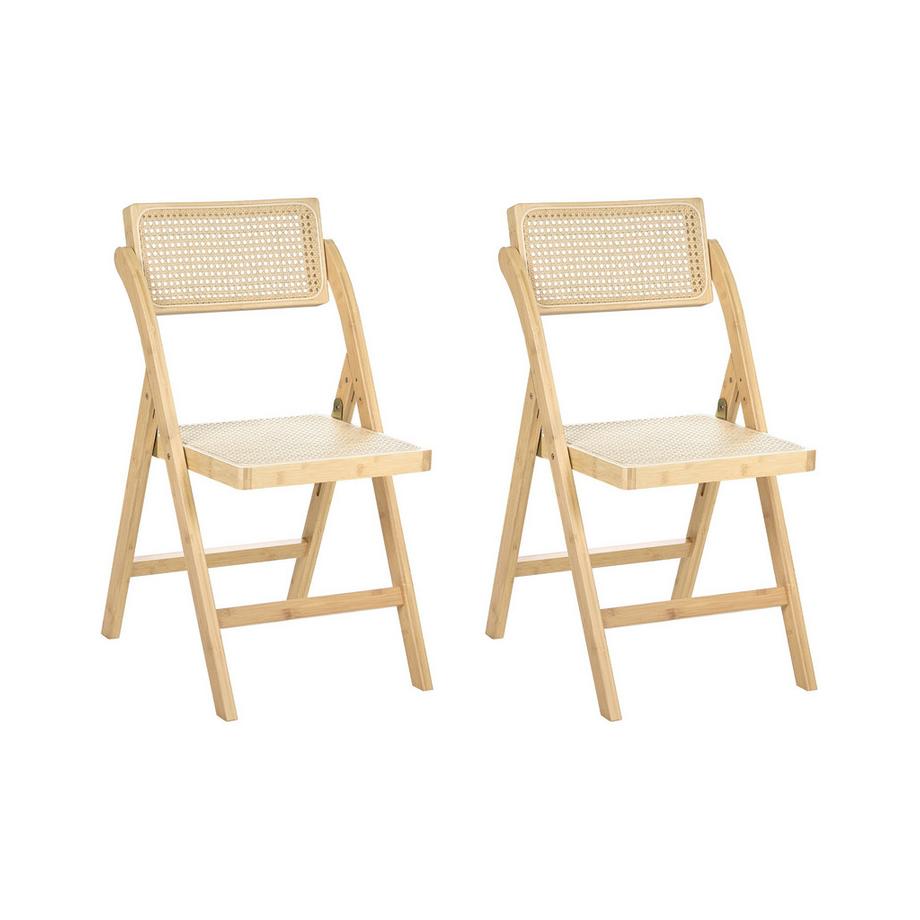 Esszimmerstuhl 2er Set aus Bambus Boho MODANE