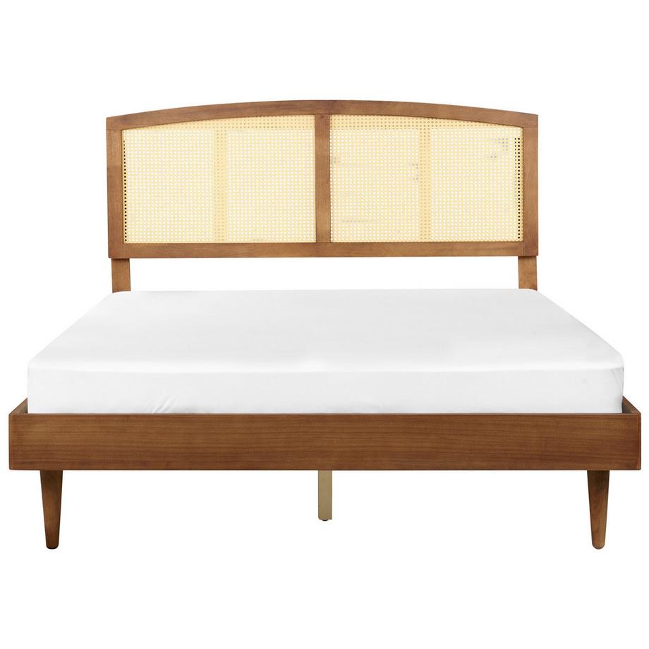 Beliani Letto con LED en Legno di caucciù  VARZY  