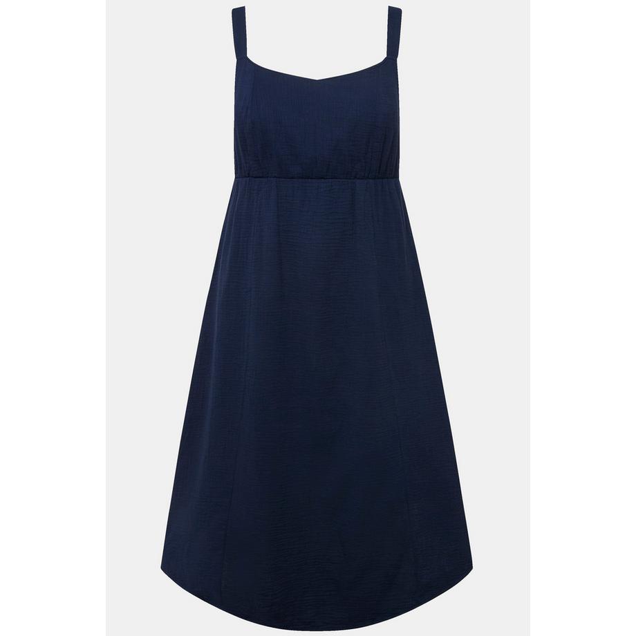 Ulla Popken Abito Midi Mussola Orlo Punte Scollo V Senza Maniche  