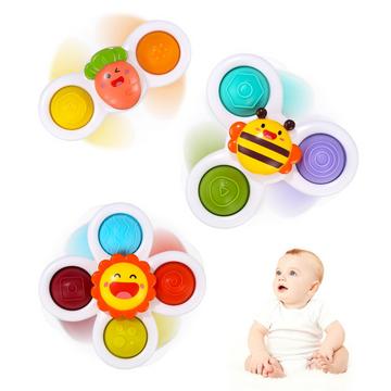 3 Stück Saugnapf Spielzeug, Cartoon Wasser Spielzeug Saugnapf Spielzeug Baby sensorisches Spielzeug für Saugnapf Baby Spielzeug