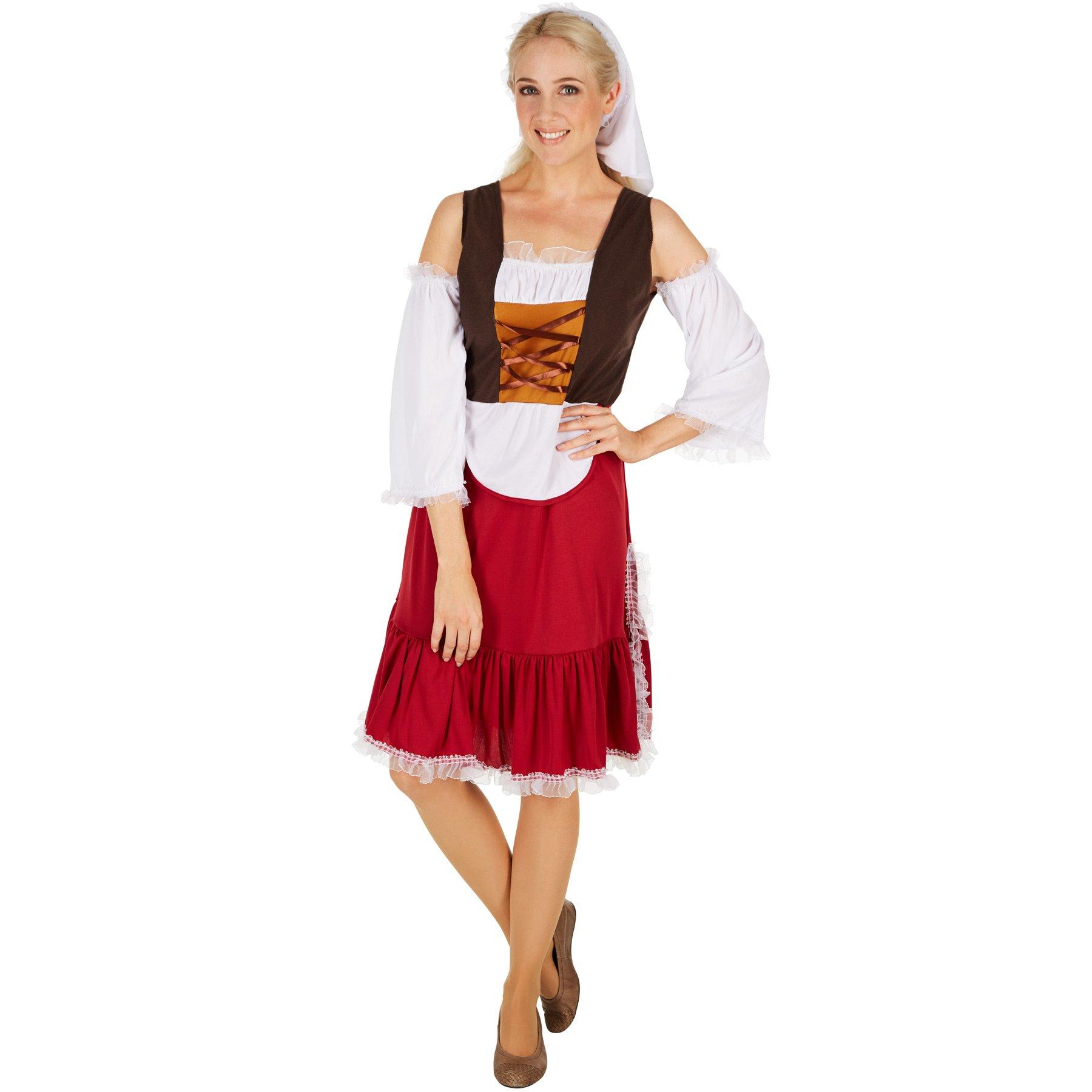 Tectake  Costume da donna - Serva medievale 