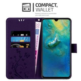 Cadorabo  Hülle für Huawei MATE 20 Blumen Design Magnetverschluss 