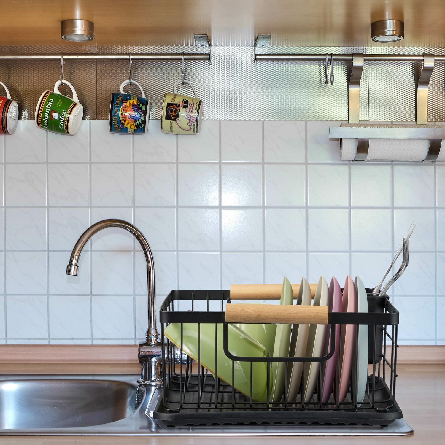 Northix Geschirrablauf mit Auffangschale  