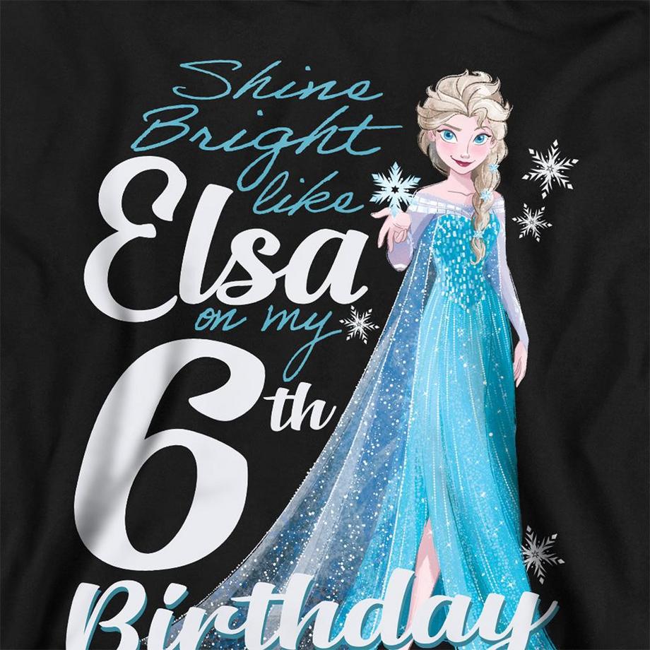 FROZEN  Sweat À Capuche 6ème Anniversaire Bright Like Elsa 