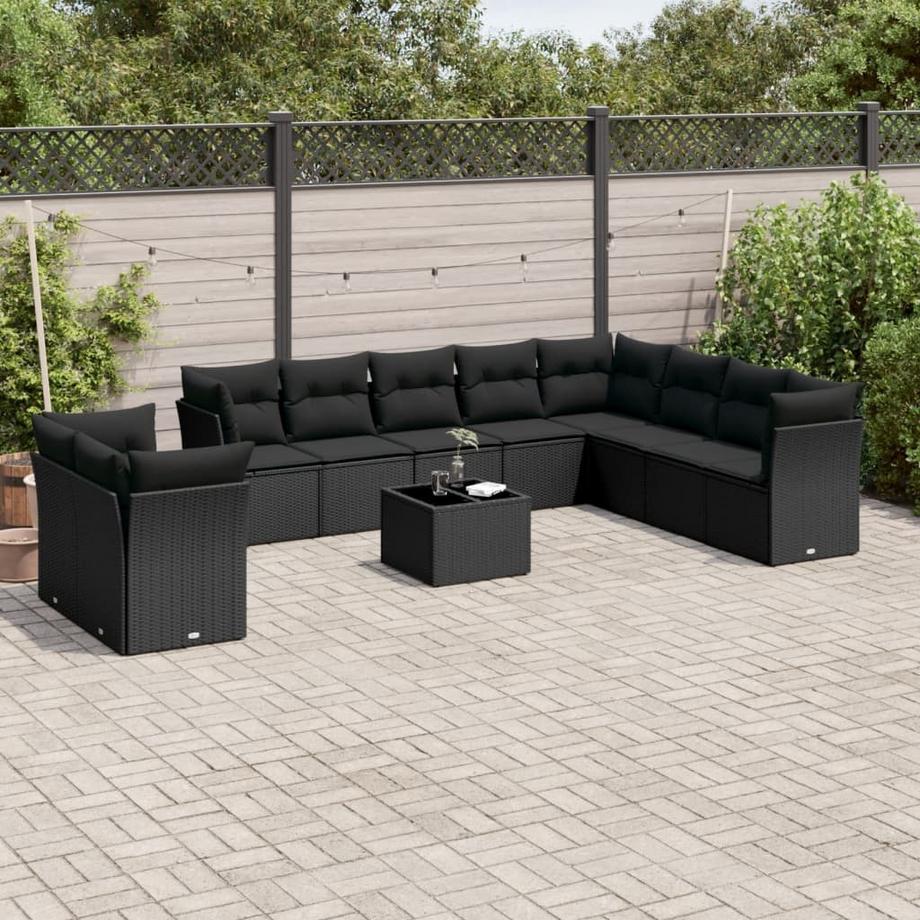 VidaXL set divano da giardino Polirattan  