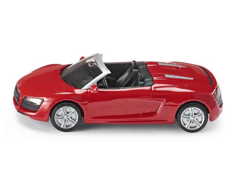 siku  1316, Audi R8 Spyder, Metall/Kunststoff, Rot, Spielzeugauto für Kinder 