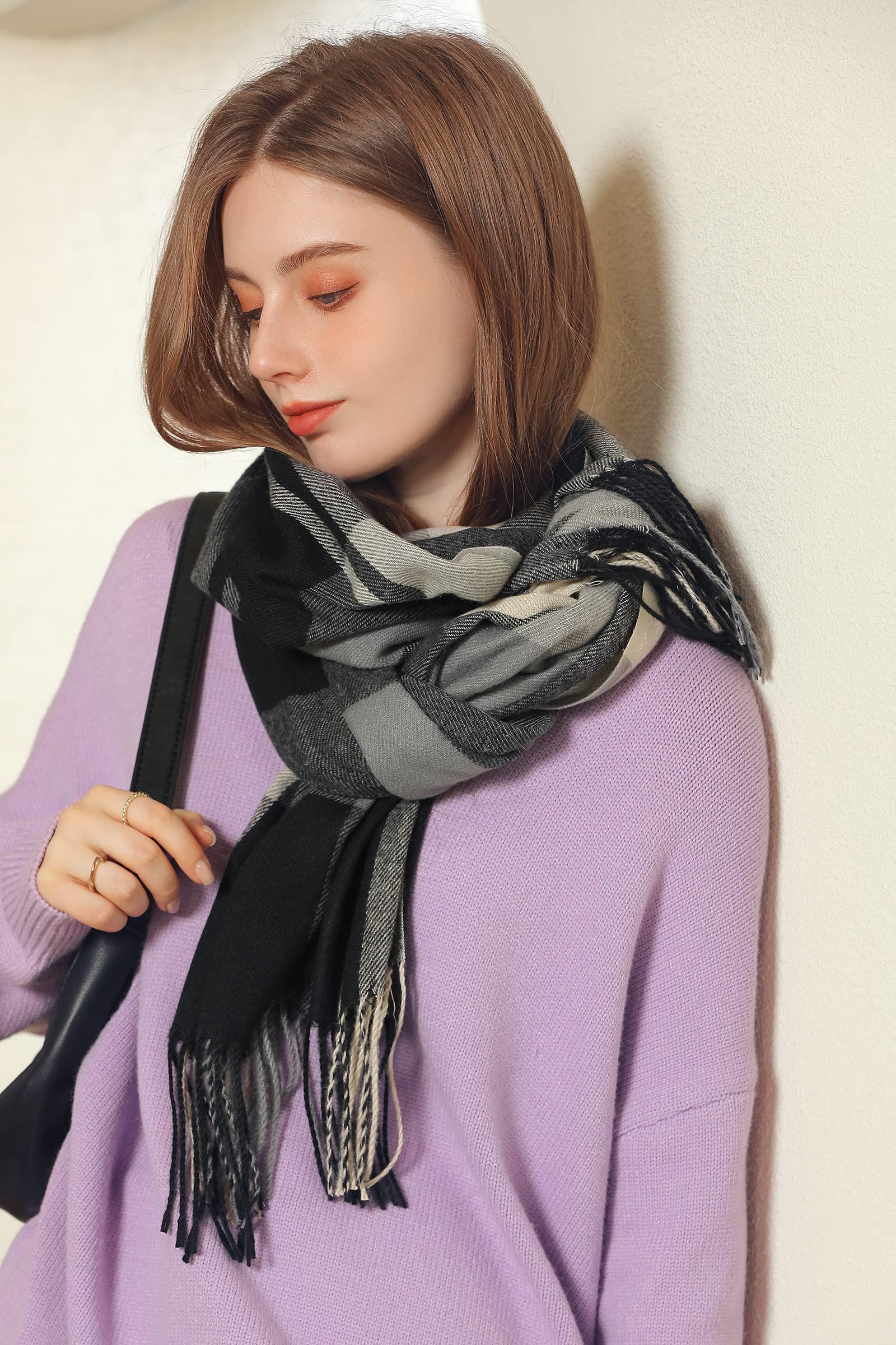 Only-bags.store Karierter Kaschmir-Feeling Oversized Schal  