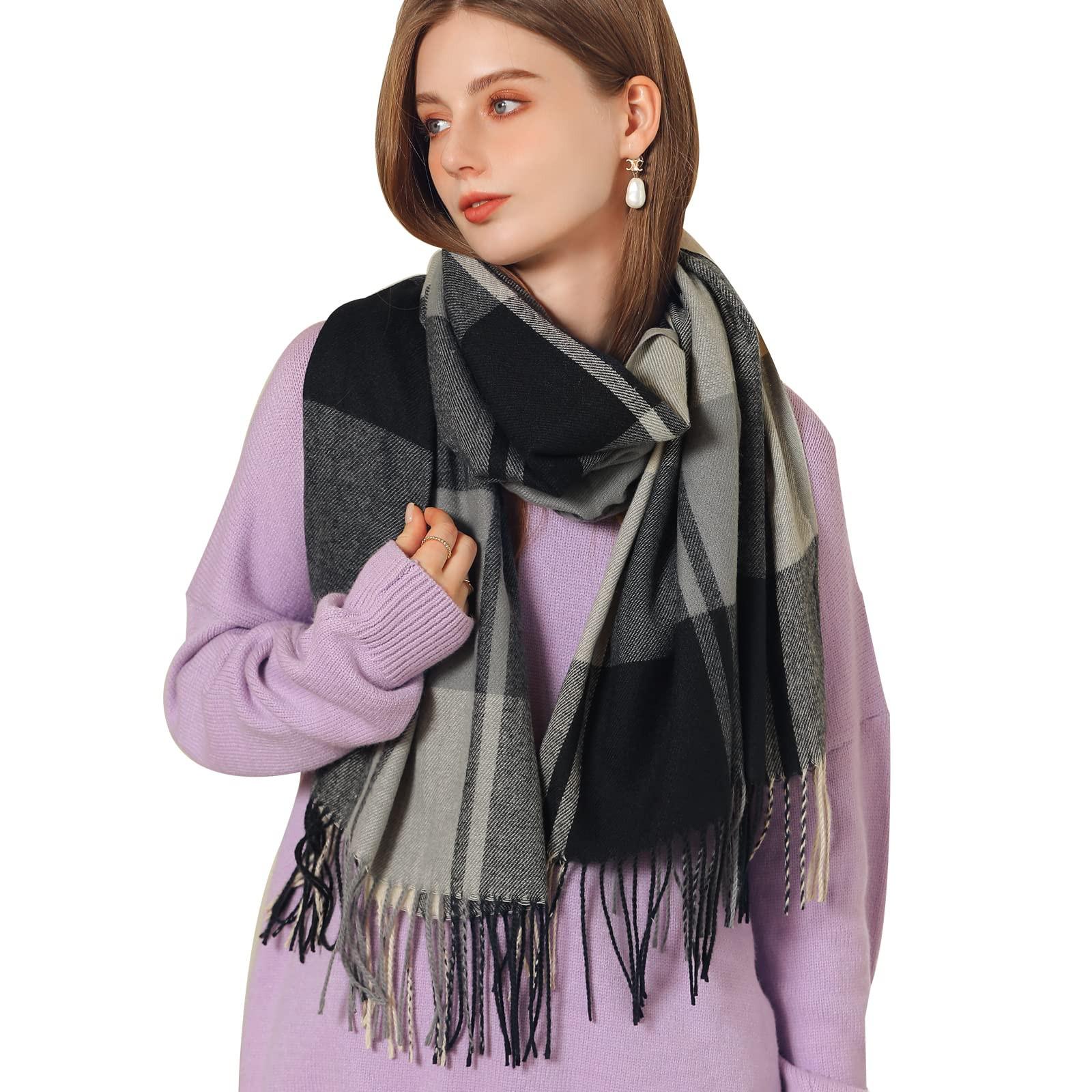 Only-bags.store Karierter Kaschmir-Feeling Oversized Schal  