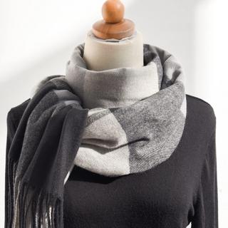 Only-bags.store Karierter Kaschmir-Feeling Oversized Schal  