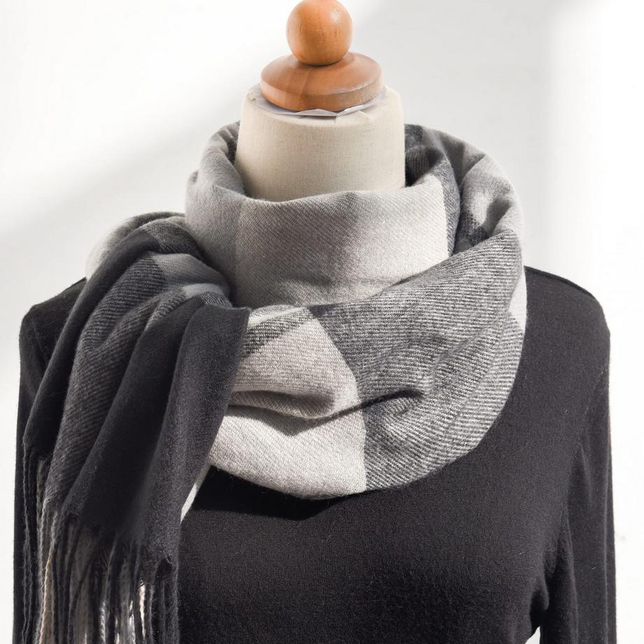 Only-bags.store Karierter Kaschmir-Feeling Oversized Schal  