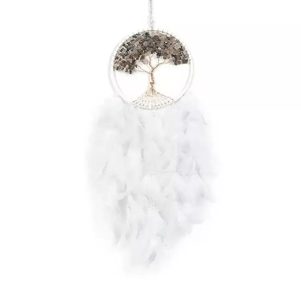 Cover-Discount - XXL Traumfänger Dream Catcher Baum Des Lebens, One Size, Weiss